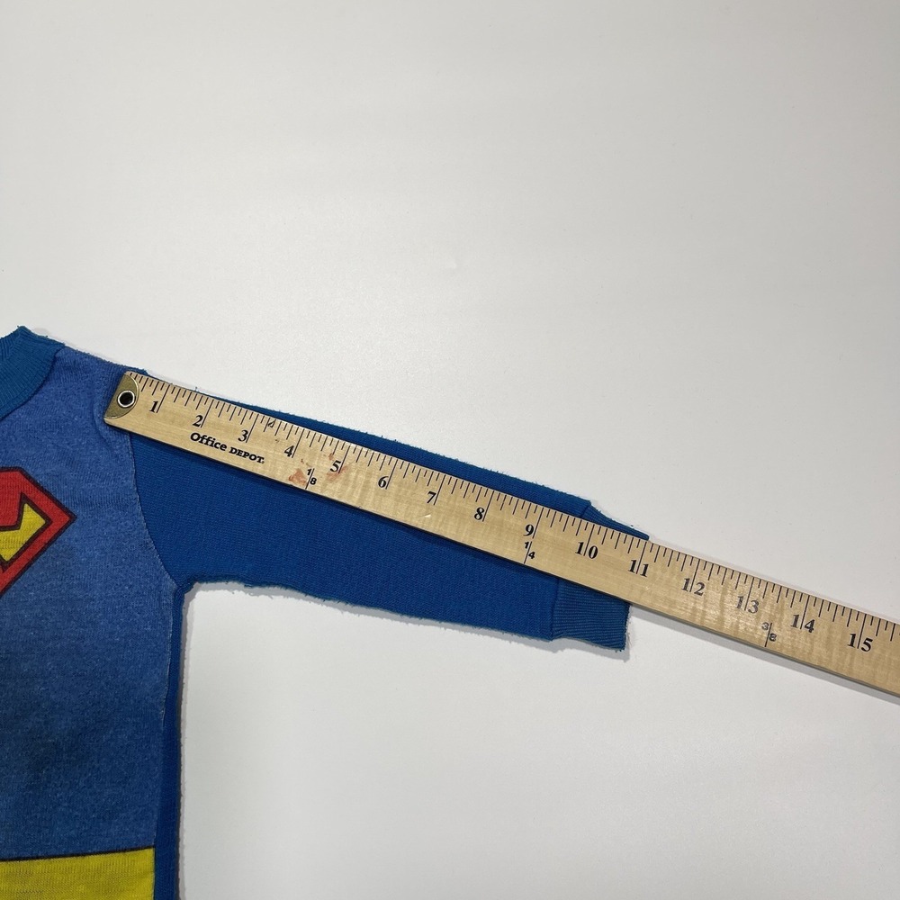 Vintage 70s JCPenney Toddler Time Superman Boys Pajama Top Size 2T - Picture 8 of 8
